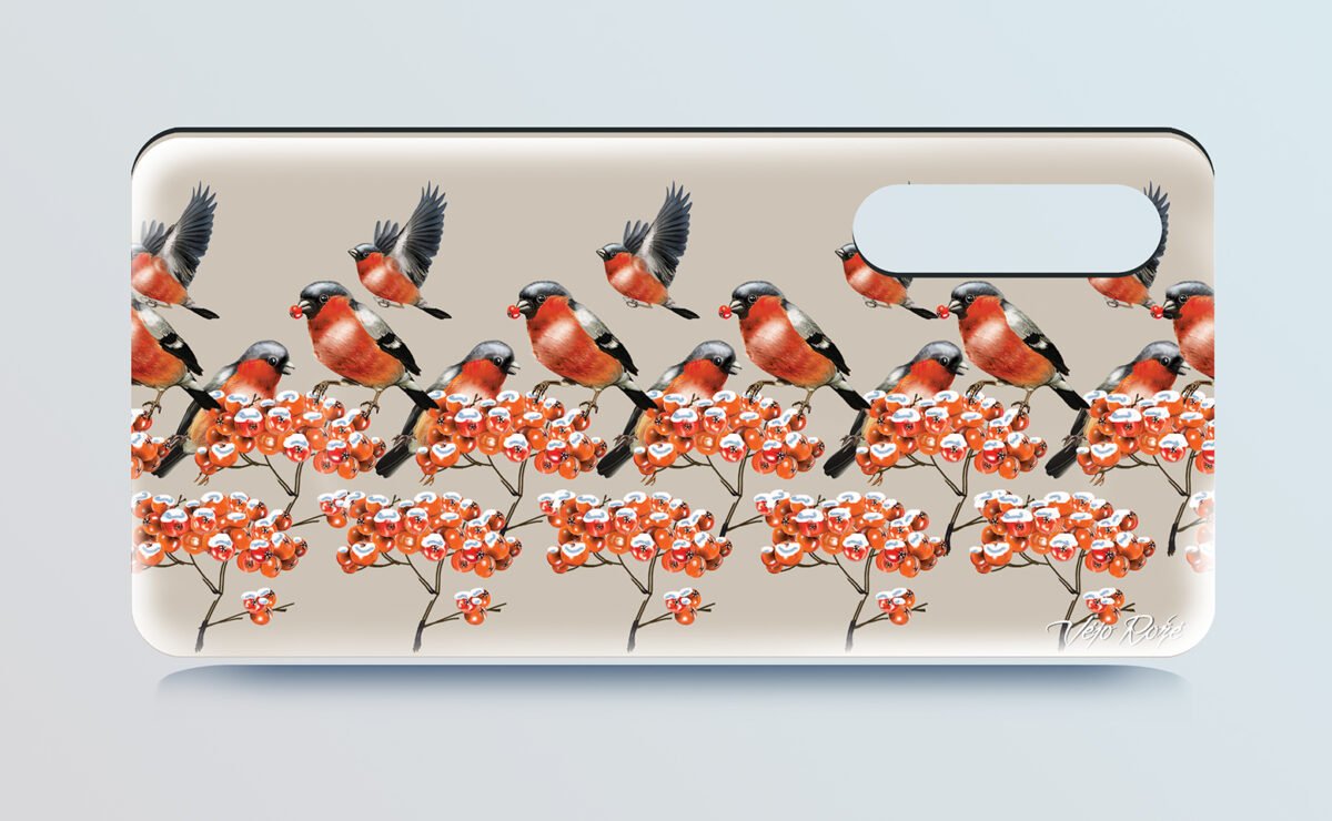 Bullfinches 3d stereogram phone case 0.jpg