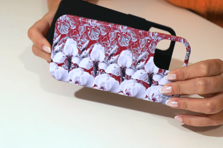 White irises 3d stereogram phone case