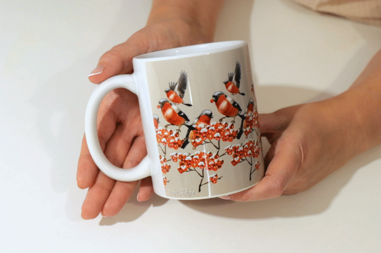 Bullfinches 3d autostereogram mug 2