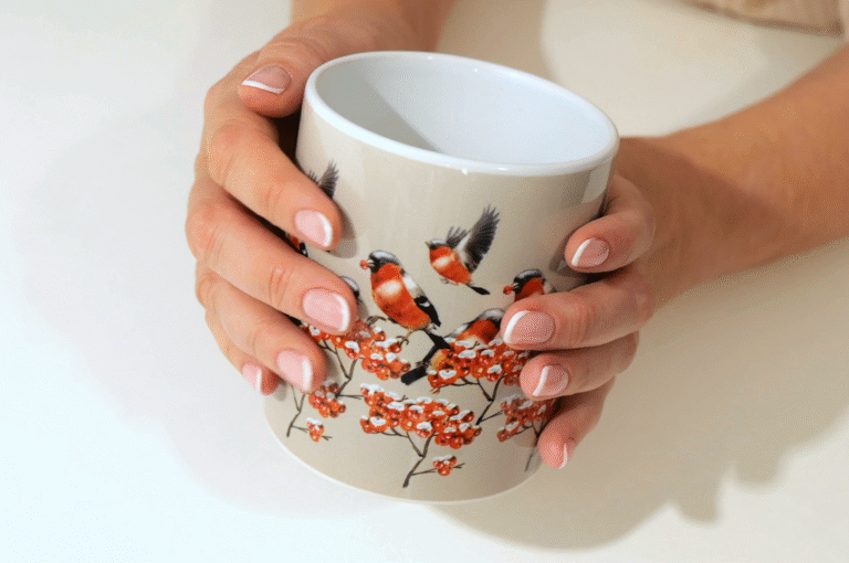 Bullfinches 3d autostereogram mug 3