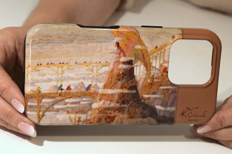 Ciurlionis angelo preliudas phone case 0