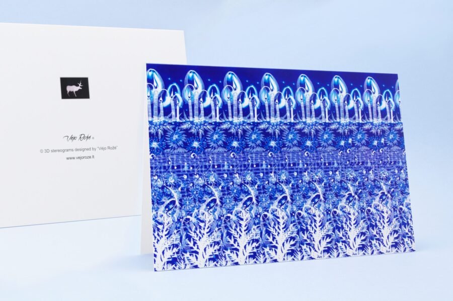 Christmas Deer – 3D Stereogram Greeting Card with Envelope