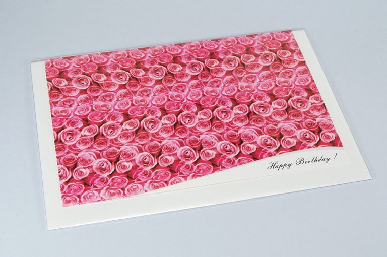 Roses, Happy Birthday – 3D Stereogram Greeting Card with Envelope