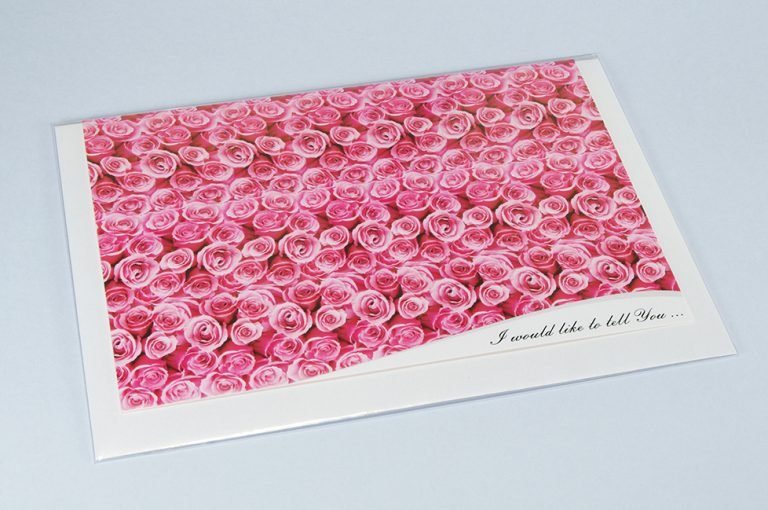 Roses, I Would Like to Tell You – 3D Stereogram Greeting Card with Envelope