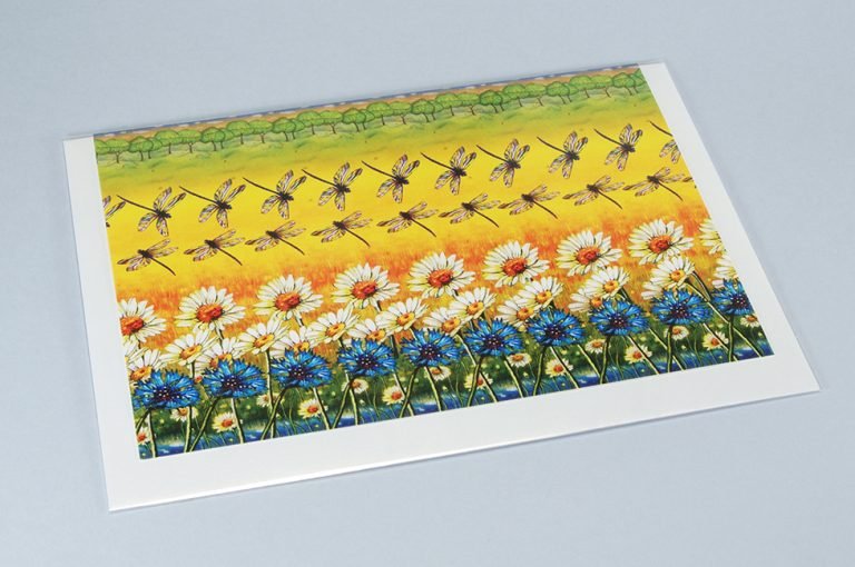 Yellow Meadow – 3D Stereogram Greeting Card with Envelope